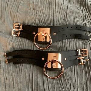 Honey birdette black and gold hand cuffs. New never used.